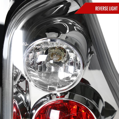 2003-2005 Toyota 4Runner Tail Lights (Chrome Housing/Clear Lens)