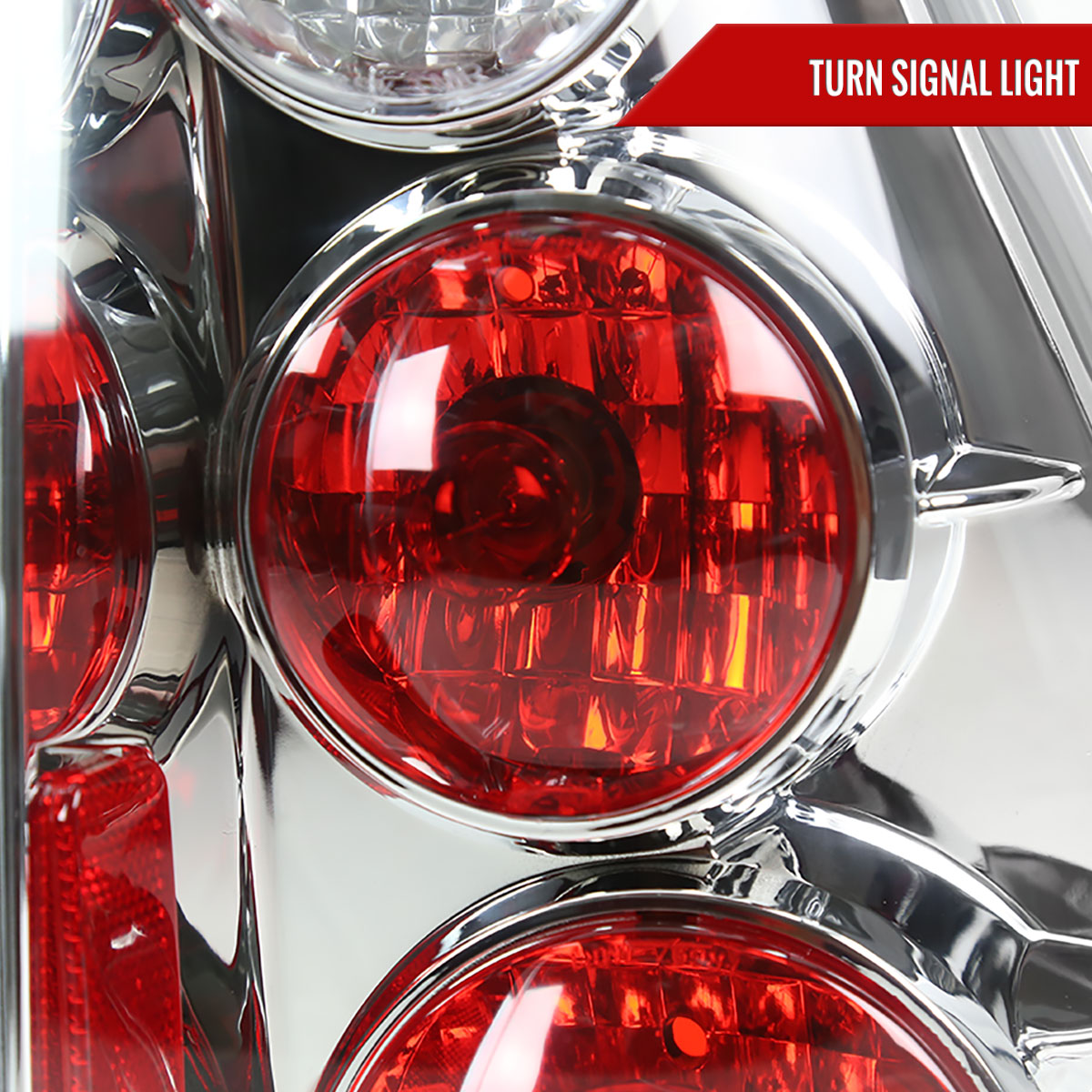 2003-2005 Toyota 4Runner Tail Lights (Chrome Housing/Clear Lens)