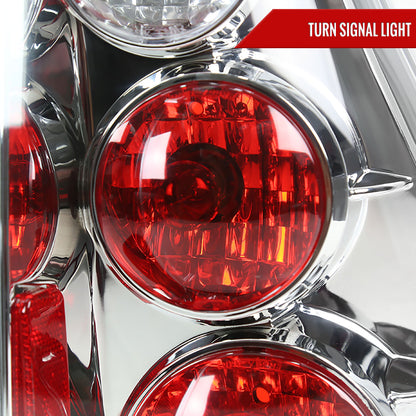 2003-2005 Toyota 4Runner Tail Lights (Chrome Housing/Clear Lens)