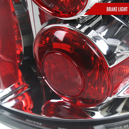 2003-2005 Toyota 4Runner Tail Lights (Chrome Housing/Clear Lens)