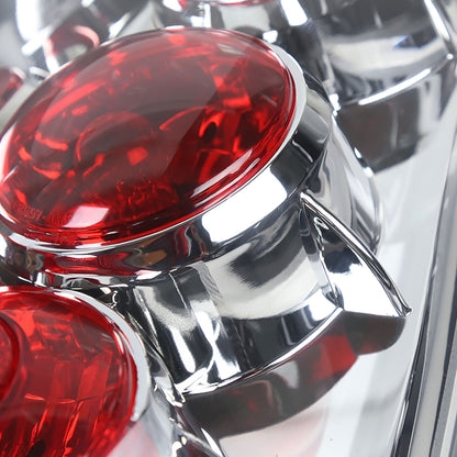 2003-2005 Toyota 4Runner Tail Lights (Chrome Housing/Clear Lens)