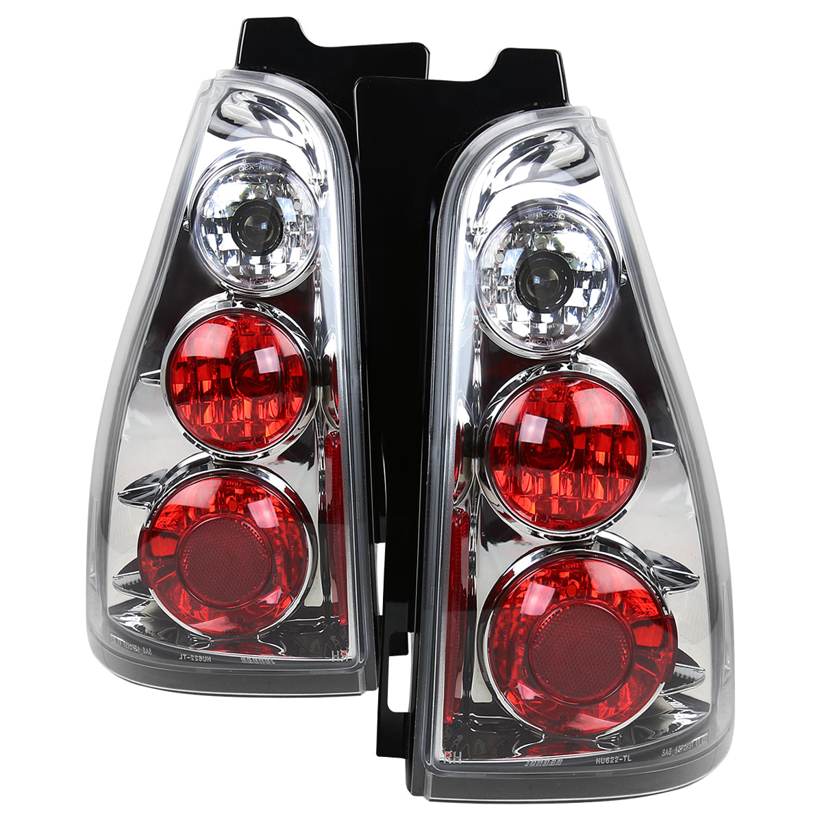 2003-2005 Toyota 4Runner Tail Lights (Chrome Housing/Clear Lens)