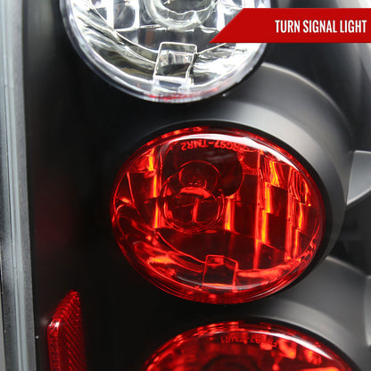 2003-2005 Toyota 4Runner Tail Lights (Matte Black Housing/Clear Lens)