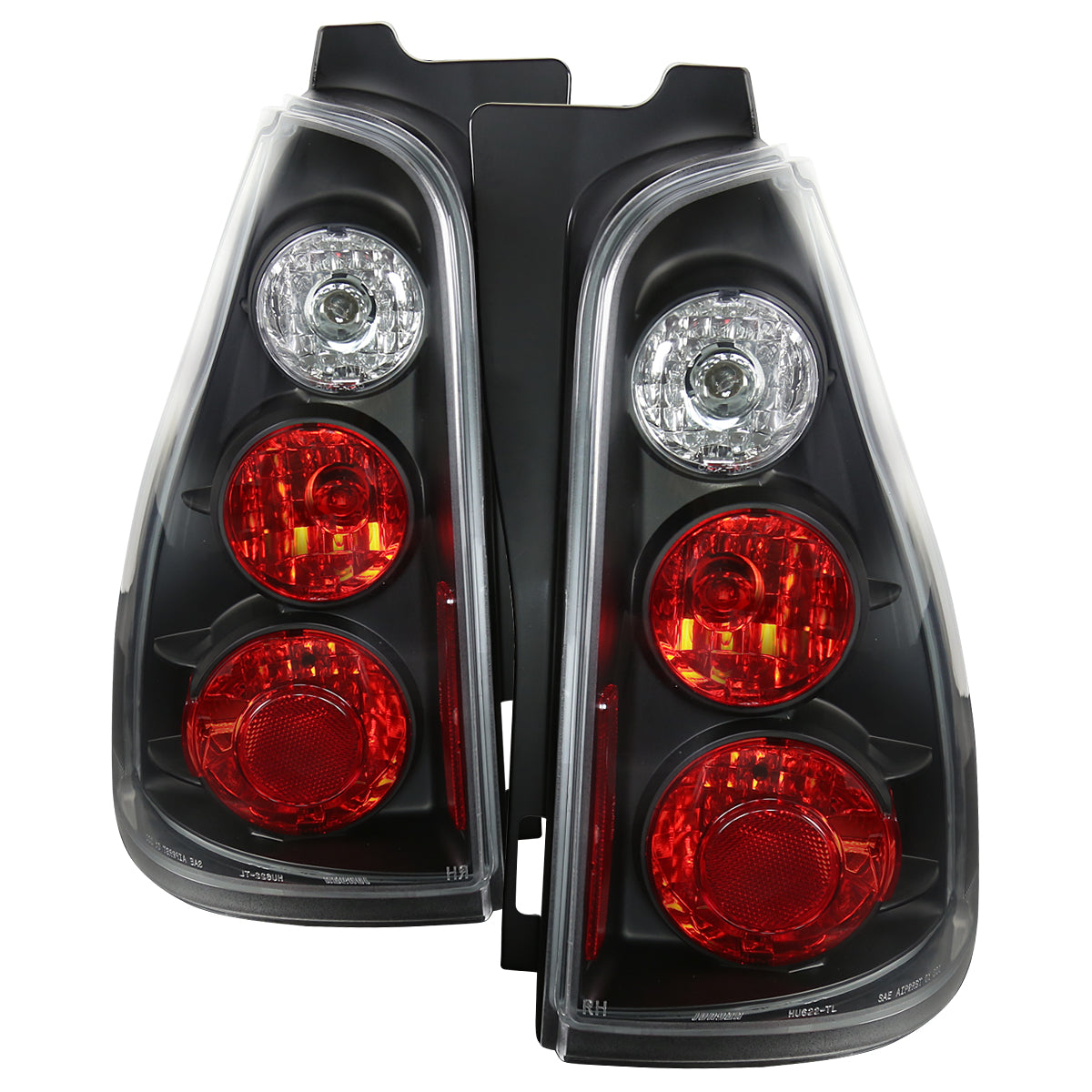 2003-2005 Toyota 4Runner Tail Lights (Matte Black Housing/Clear Lens)