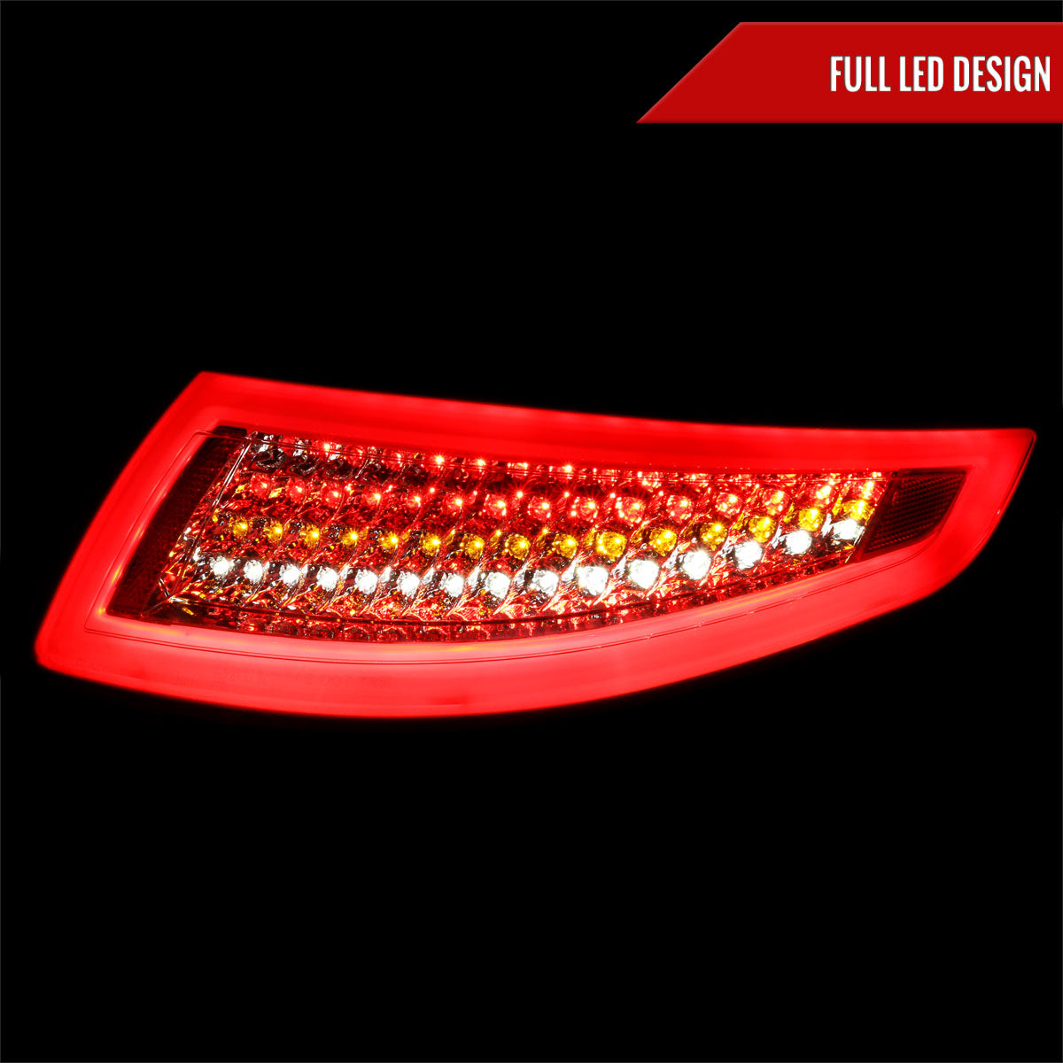 2005-2008 Porsche 911 997 / 2007-2009 911 997 GT3 LED Tail Lights (Chrome Housing/Clear Lens)