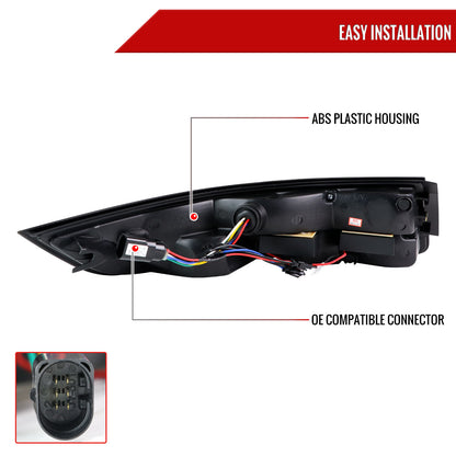 2005-2008 Porsche 911 997 Carrera / 2007-2009 911 997 GT3 LED Tail Lights (Matte Black Housing/Clear Lens)