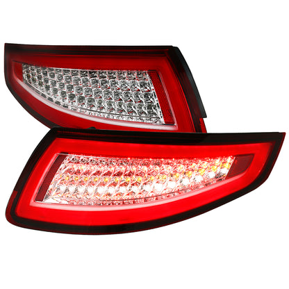 2005-2008 Porsche 911 997 Carrera / 2007-2009 911 997 GT3 LED Tail Lights (Chrome Housing/Red Lens)