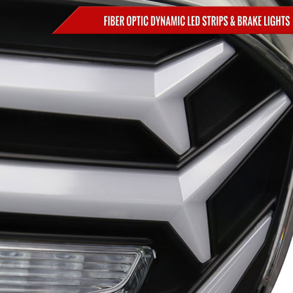 2018-2022 Honda Accord Sedan LED Sequential Signal Tail Lights (Matte Black Housing/Clear Lens)