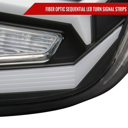 2018-2022 Honda Accord Sedan LED Sequential Signal Tail Lights (Matte Black Housing/Clear Lens)