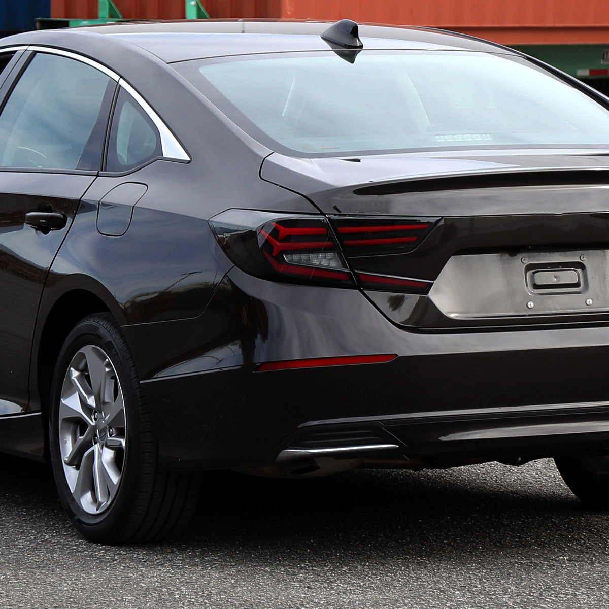 2018-2022 Honda Accord Sedan Red LED Sequential Signal Tail Lights (Matte Black Housing/Smoked Lens)