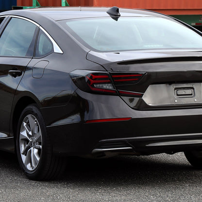 2018-2022 Honda Accord Sedan Red LED Sequential Signal Tail Lights (Matte Black Housing/Smoked Lens)
