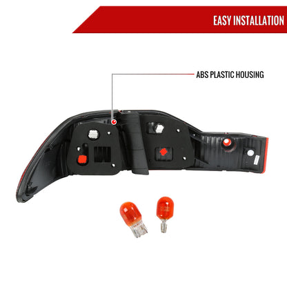 1998-2000 Honda Accord Sedan Red/Clear Tail Lights