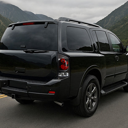 2005-2015 Nissan Armada Tail Lights (Matte Black Housing/Clear Lens)