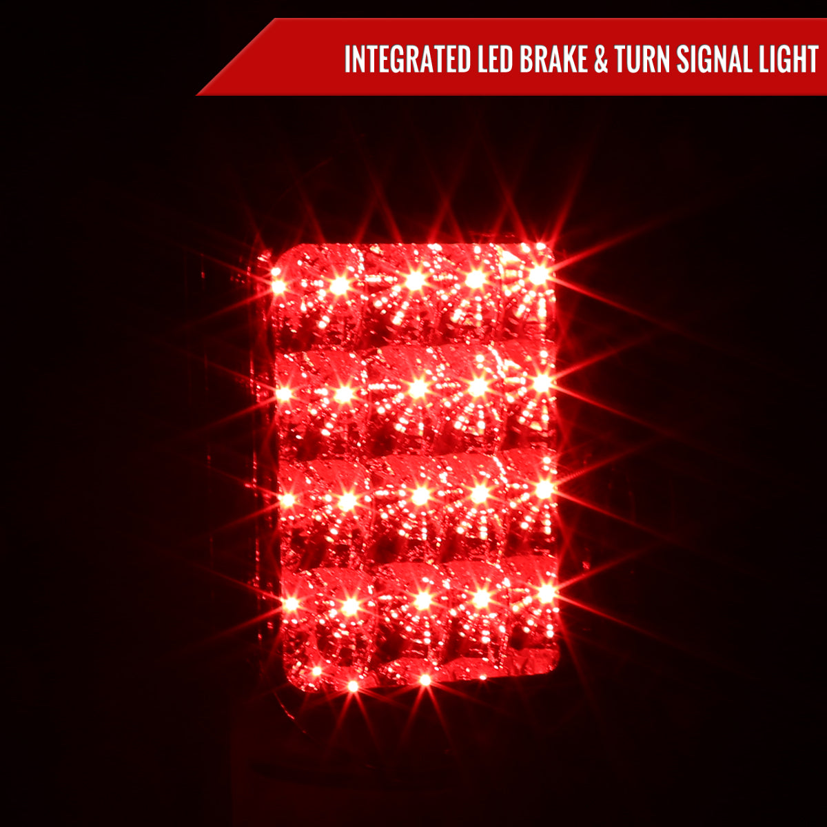 2005-2015 Nissan Armada LED Tail Lights (Chrome Housing/Red Clear Lens)