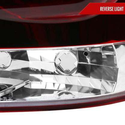 2005-2015 Nissan Armada LED Tail Lights (Chrome Housing/Red Clear Lens)