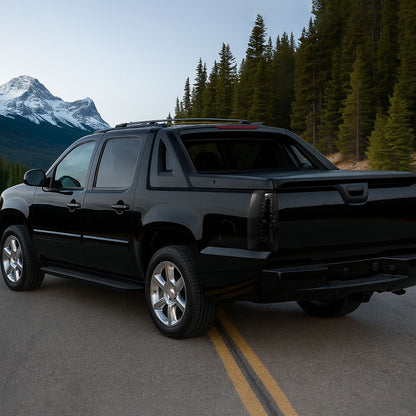 2007-2012 Chevrolet Avalanche LED Tail Lights (Glossy Black Housing/Smoked Lens)