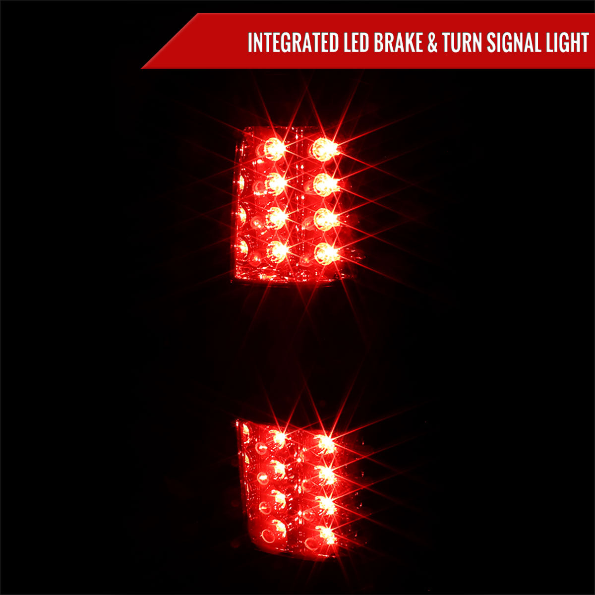 2007-2012 Chevrolet Avalanche LED Tail Lights (Chrome Housing/Smoked Lens)