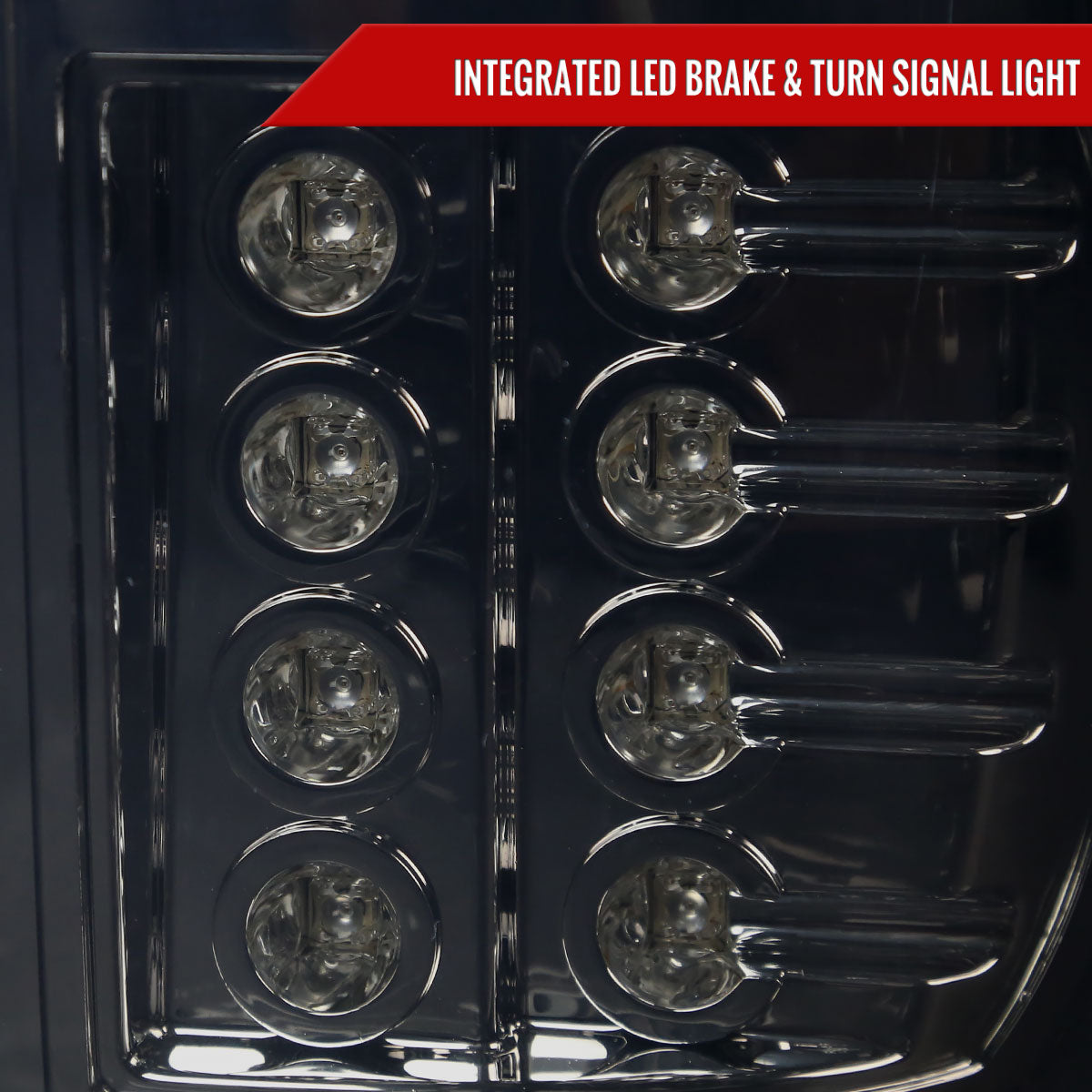 2007-2012 Chevrolet Avalanche LED Tail Lights (Chrome Housing/Smoked Lens)