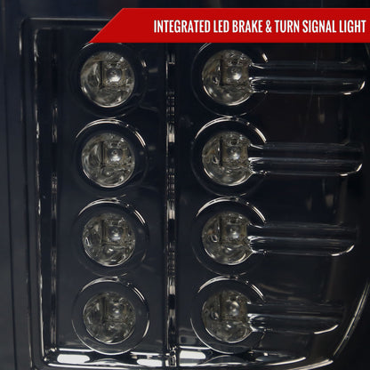 2007-2012 Chevrolet Avalanche LED Tail Lights (Chrome Housing/Smoked Lens)
