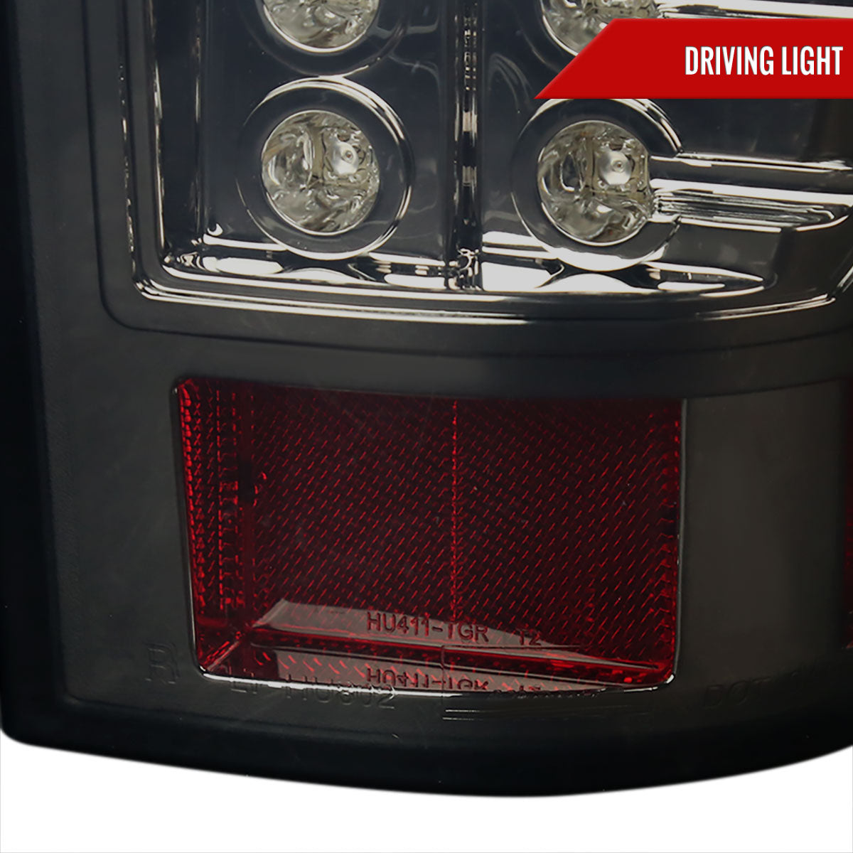 2007-2012 Chevrolet Avalanche LED Tail Lights (Chrome Housing/Smoked Lens)