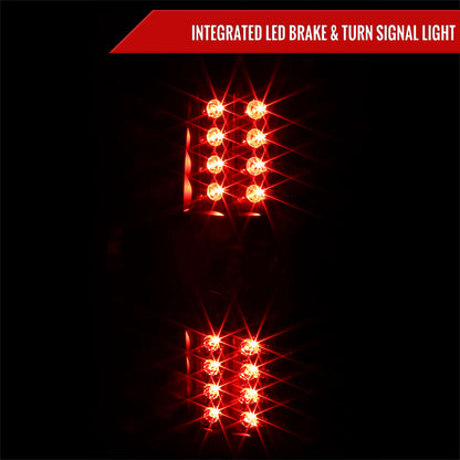2007-2012 Chevrolet Avalanche LED Tail Lights (Matte Black Housing/Clear Lens)