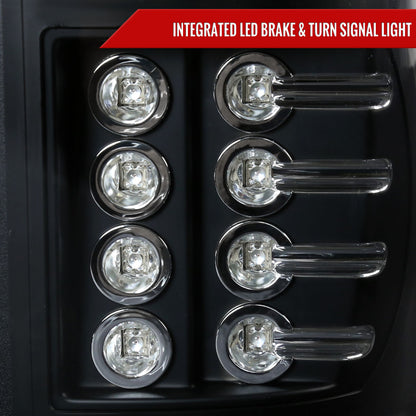2007-2012 Chevrolet Avalanche LED Tail Lights (Matte Black Housing/Clear Lens)