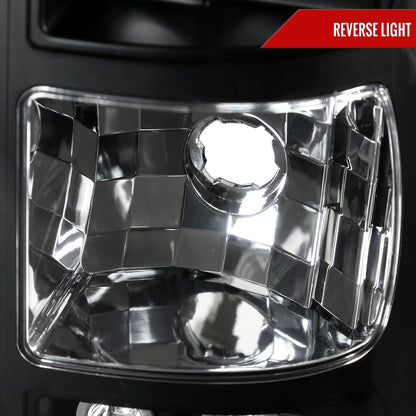 2007-2012 Chevrolet Avalanche LED Tail Lights (Matte Black Housing/Clear Lens)
