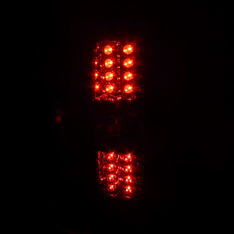 2007-2012 Chevrolet Avalanche LED Tail Lights (Chrome Housing/Red Lens)