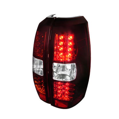 2007-2012 Chevrolet Avalanche LED Tail Lights (Chrome Housing/Red Lens)
