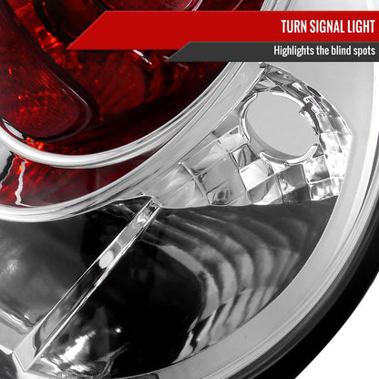 1998-2005 Volkswagen Beetle Tail Lights (Chrome Housing/Clear Lens)
