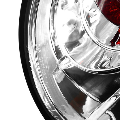 1998-2005 Volkswagen Beetle Tail Lights (Chrome Housing/Clear Lens)