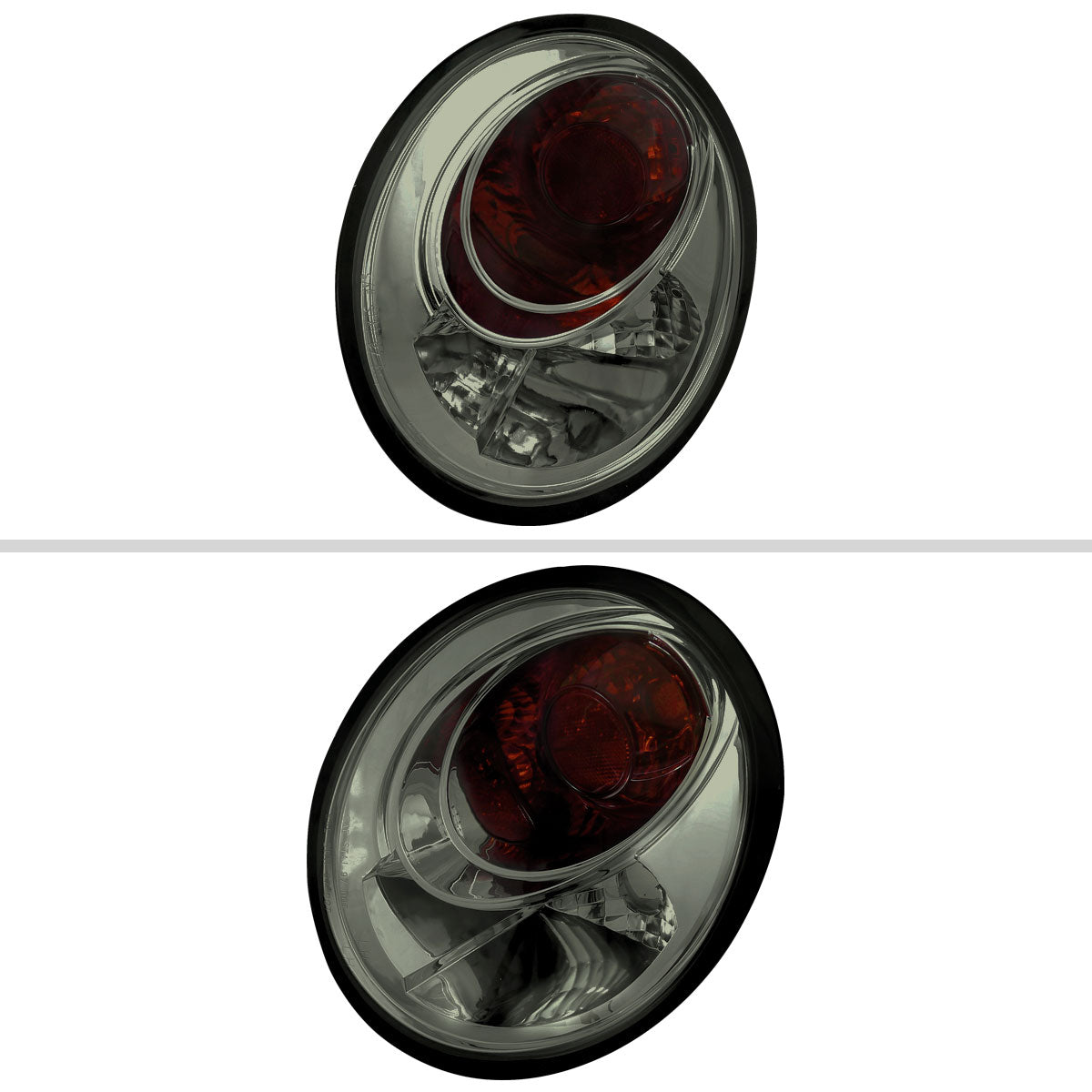 1998-2005 Volkswagen Beetle Tail Lights (Chrome Housing/Smoked Lens)