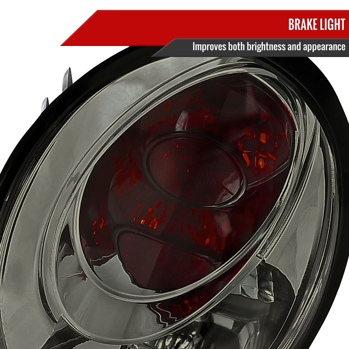 1998-2005 Volkswagen Beetle Tail Lights (Chrome Housing/Smoked Lens)