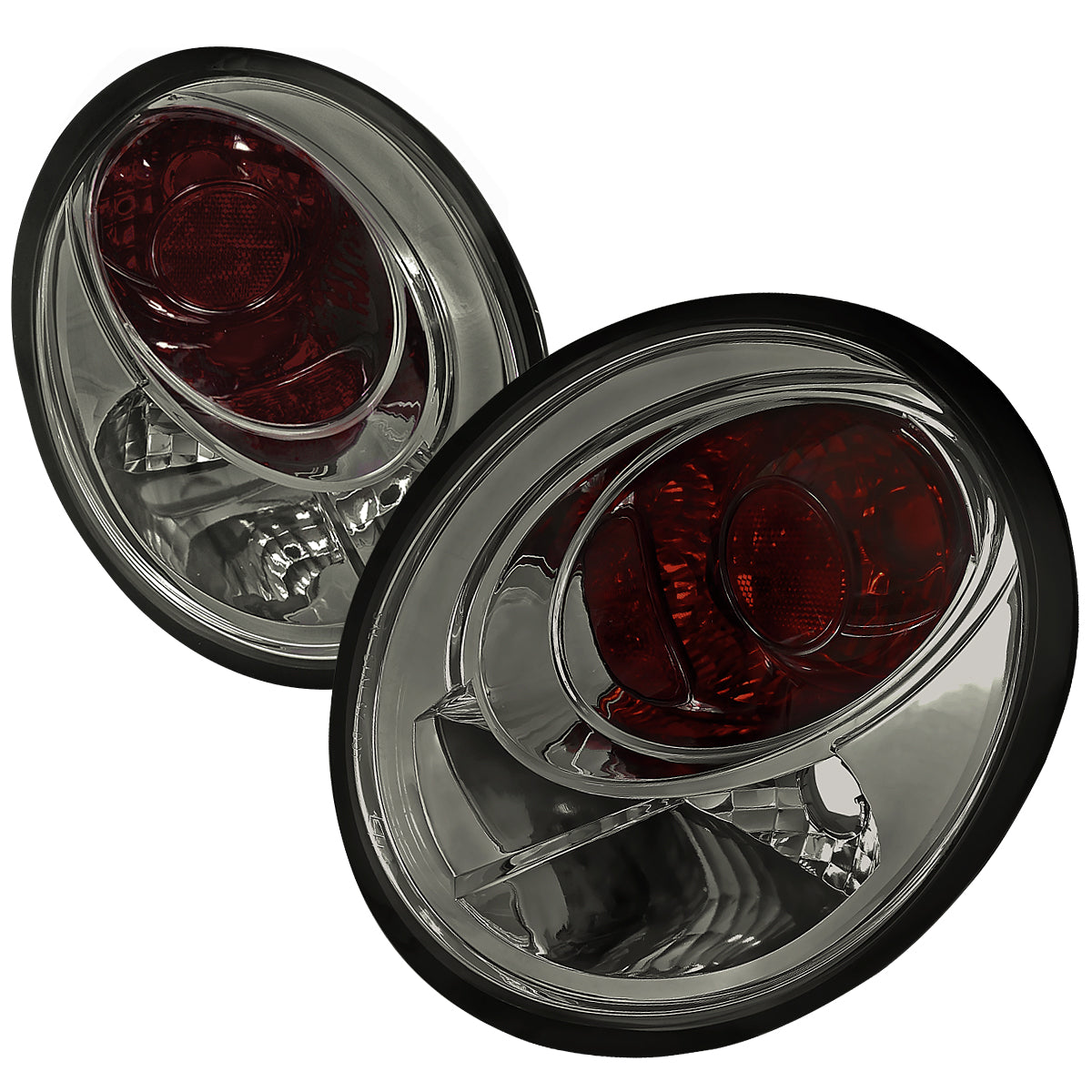 1998-2005 Volkswagen Beetle Tail Lights (Chrome Housing/Smoked Lens)