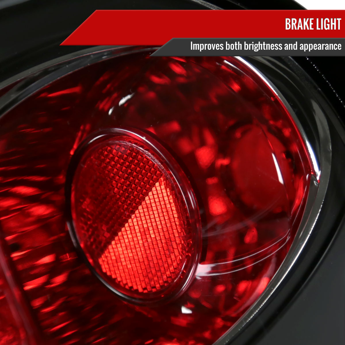 1998-2005 Volkswagen Beetle Tail Lights (Matte Black Housing/Clear Lens)