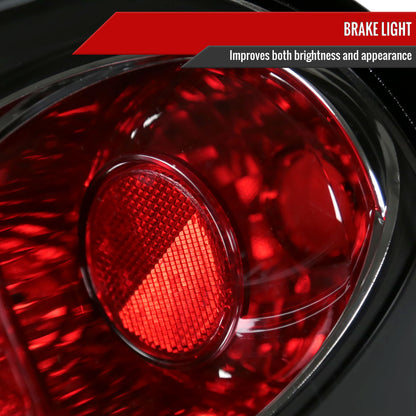 1998-2005 Volkswagen Beetle Tail Lights (Matte Black Housing/Clear Lens)