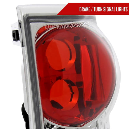 1995-2004 Chevrolet Blazer/S10 GMC Jimmy/Envoy Oldmosbile Bravada Tail Lights (Chrome Housing/Clear Lens)