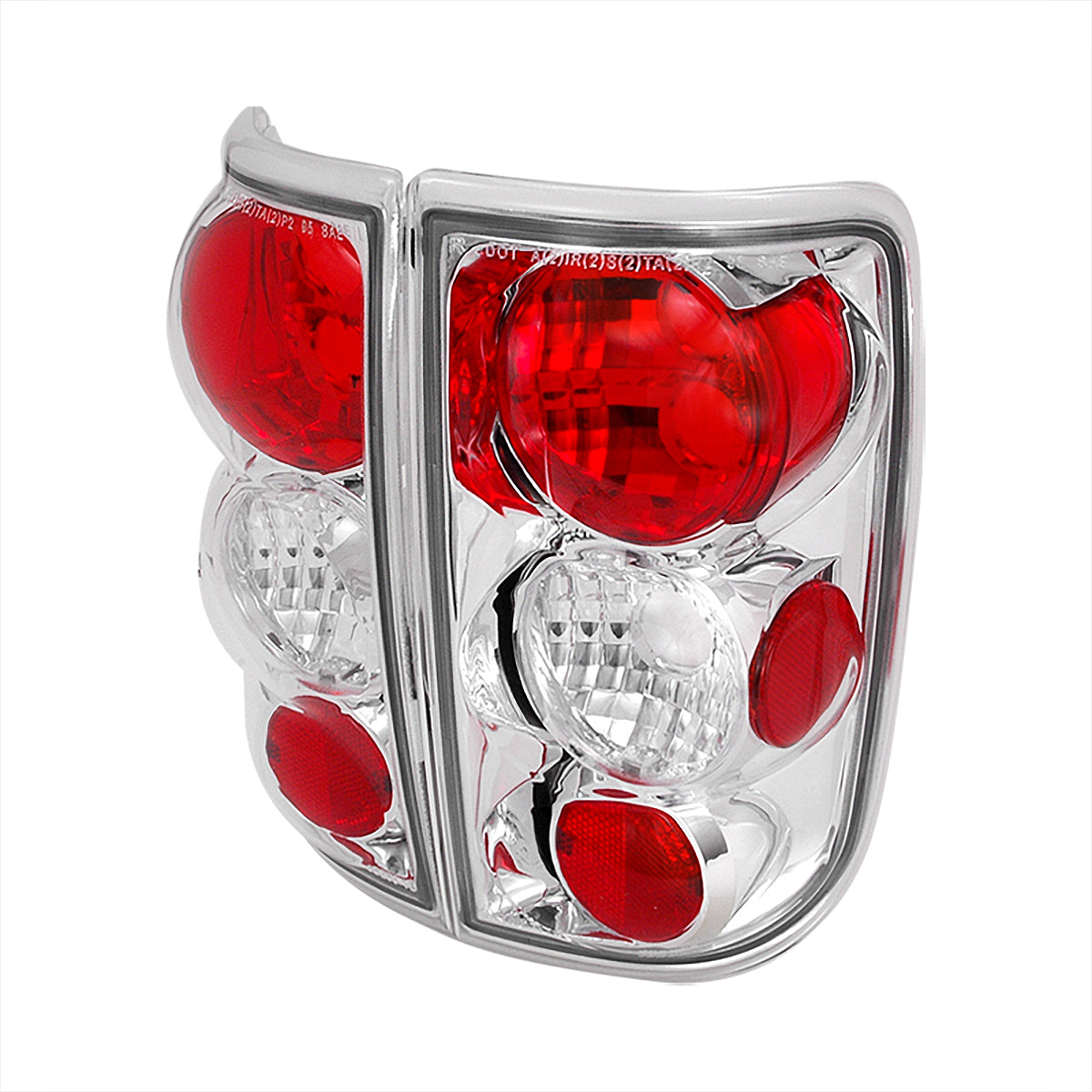 1995-2004 Chevrolet Blazer/S10 GMC Jimmy/Envoy Oldmosbile Bravada Tail Lights (Chrome Housing/Clear Lens)