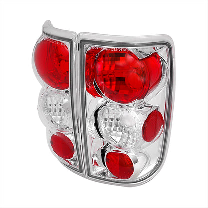 1995-2004 Chevrolet Blazer/S10 GMC Jimmy/Envoy Oldmosbile Bravada Tail Lights (Chrome Housing/Clear Lens)