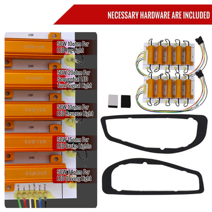 1997-2004 Porsche Boxster 986 LED Sequential Tail Lights (Matte Black Housing/Clear Lens)