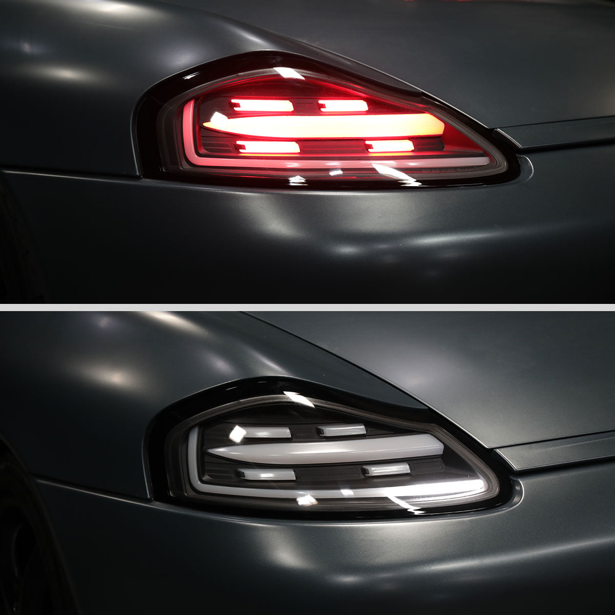 1997-2004 Porsche Boxster 986 LED Sequential Tail Lights (Matte Black Housing/Clear Lens)