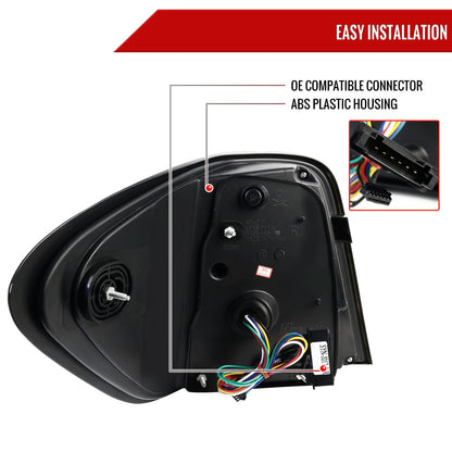 2006-2011 Mercedes Benz W164 ML Class LED Tail Lights (Matte Black Housing/Clear Lens)