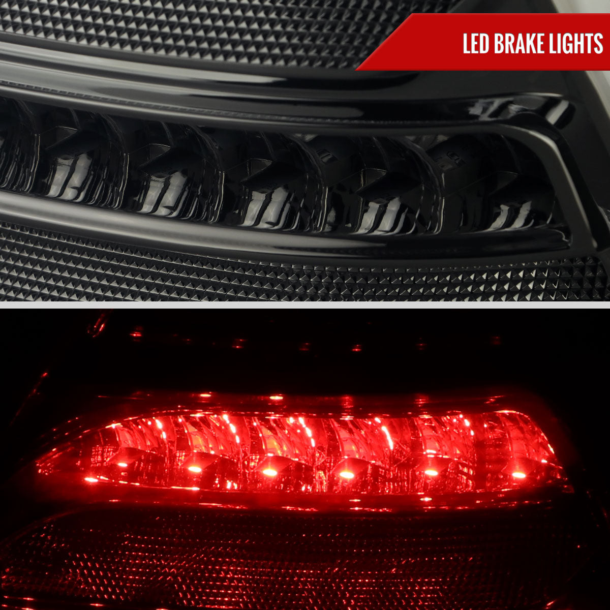 2001-2004 Mercedes Benz W203 C-Class Sequential Turn Signal LED Tail Lights (Chrome Housing/Smoked Lens)