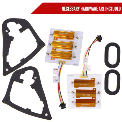 2001-2004 Mercedes Benz W203 C-Class Sequential Turn Signal LED Tail Lights (Chrome Housing/Smoked Lens)