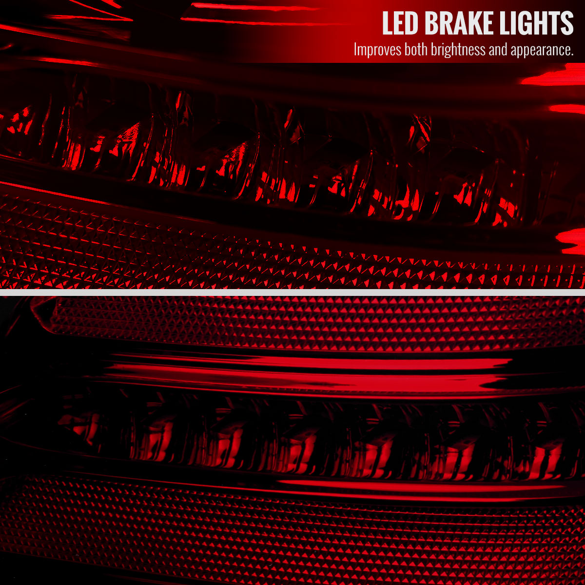 2001-2004 Mercedes Benz W203 C-Class Sequential Turn Signal LED Tail Lights (Chrome Housing/Red Smoked Lens)