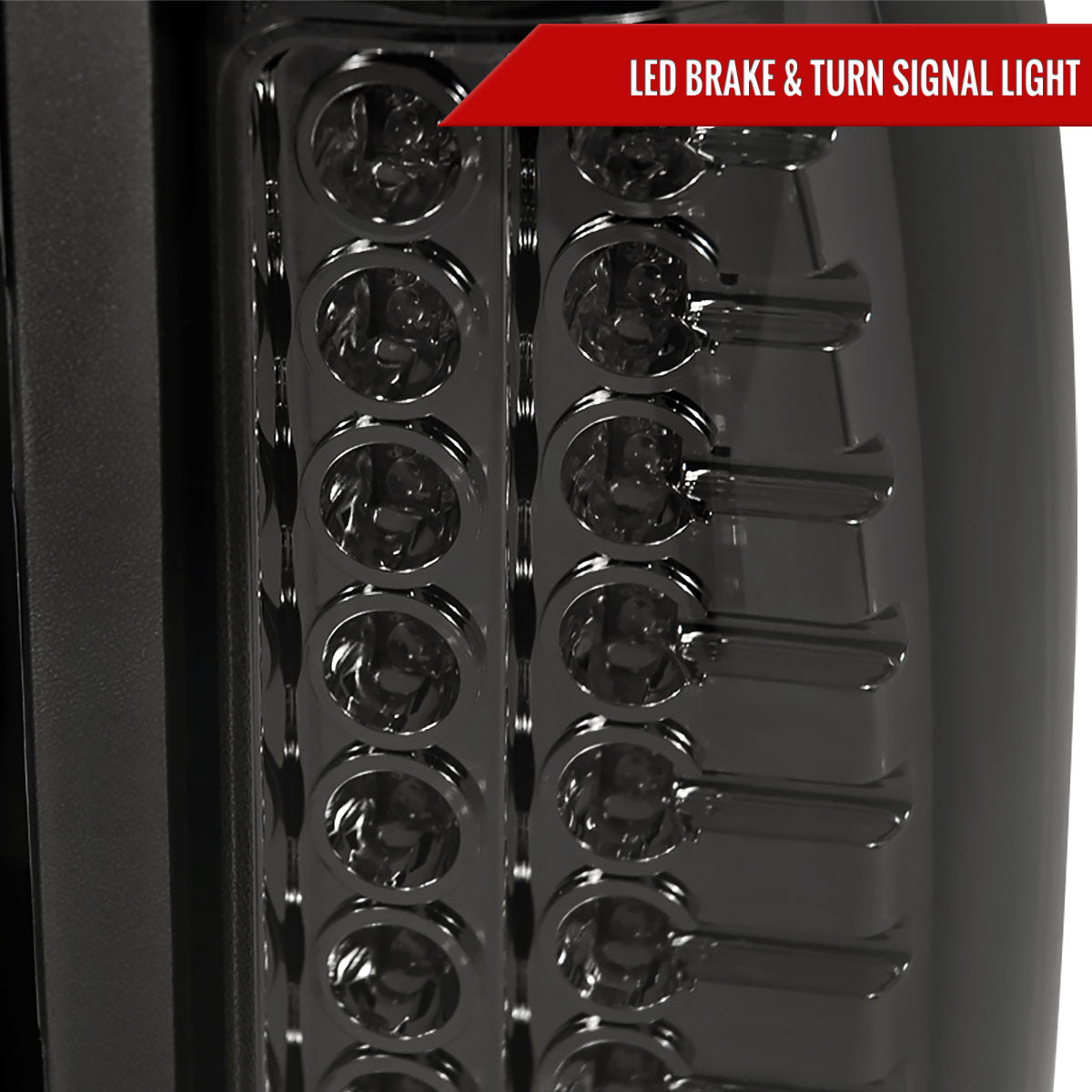 1988-2000 Chevrolet C/K C10/Silverado/Tahoe/Suburban GMC Sierra/Jimmy/Yukon LED Tail Lights (Chrome Housing/Smoked Lens)