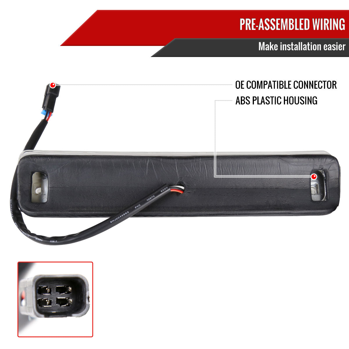 1994-2000 Chevrolet GMC C/K LED 3rd Brake Light (Chrome Housing/Clear Lens)