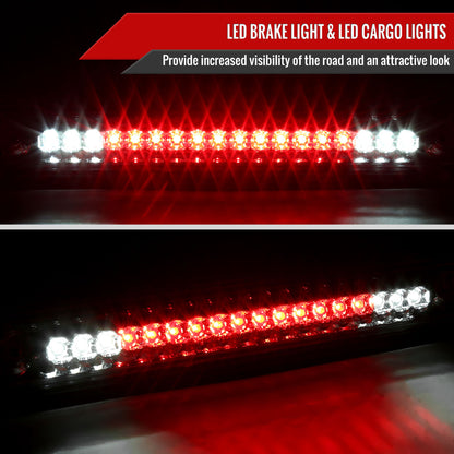 1994-2000 Chevrolet GMC C/K 1500/2500/3500 LED 3rd Brake Tail Light (Chrome Housing/Smoked Lens)