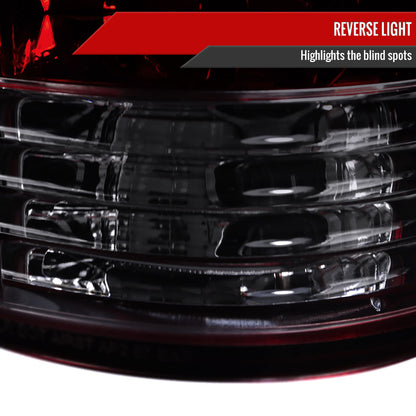 1988-2000 Chevrolet C/K C10/Silverado/Tahoe/Suburban GMC Sierra/Jimmy/Yukon APC LED Tail Lights (Chrome Housing/Red Smoked Lens)