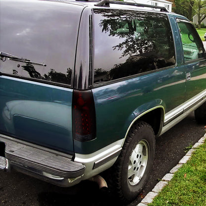 1988-2000 Chevrolet C/K C10/Silverado/Tahoe/Suburban GMC Sierra/Jimmy/Yukon APC LED Tail Lights (Chrome Housing/Red Smoked Lens)